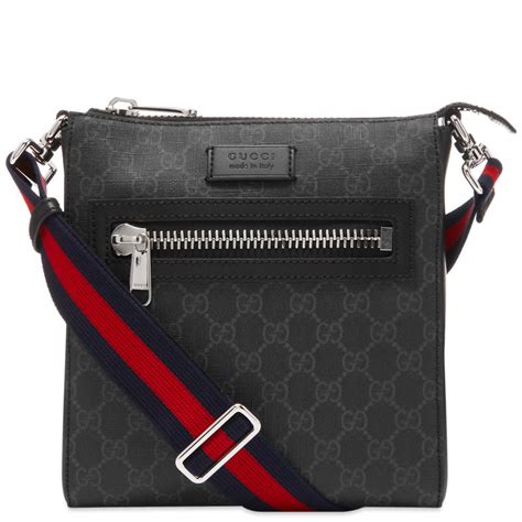 gucci black messenger bag women's|gucci gg small messenger bag.